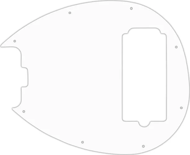 WD Custom Pickguard For Left Hand Music Man 5 String Sterling 5-H Bass #02T White Thin