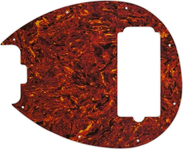 WD Custom Pickguard For Left Hand Music Man 5 String Sterling 5-H Bass #05W Tortoise Shell/White