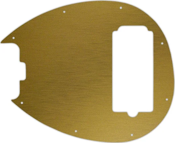 WD Custom Pickguard For Left Hand Music Man 5 String Sterling 5-H Bass #14 Simulated Brushed Gold/Black PVC