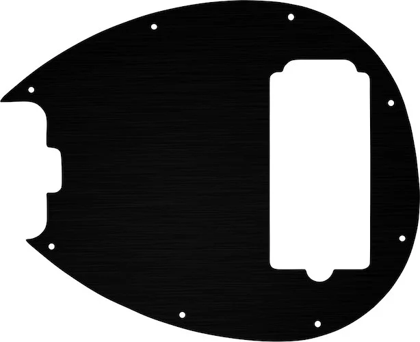 WD Custom Pickguard For Left Hand Music Man 5 String Sterling 5-H Bass #27T Simulated Black Anodized Thin
