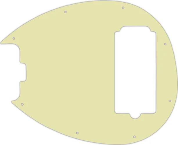 WD Custom Pickguard For Left Hand Music Man 5 String Sterling 5-H Bass #34S Mint Green Solid