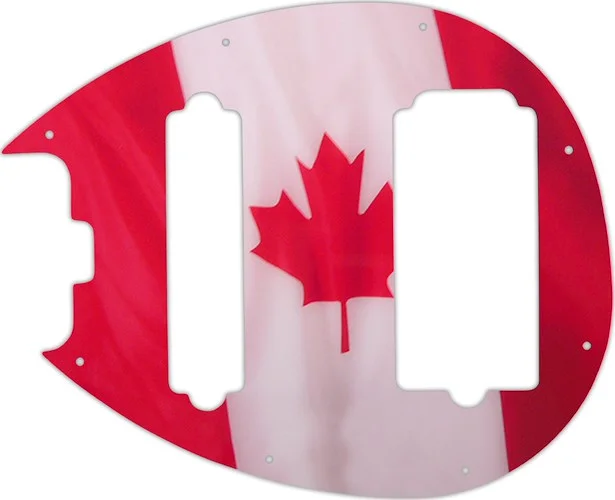 WD Custom Pickguard For Left Hand Music Man 5 String Sterling 5-HS Bass #G11 Canadian Flag Graphic