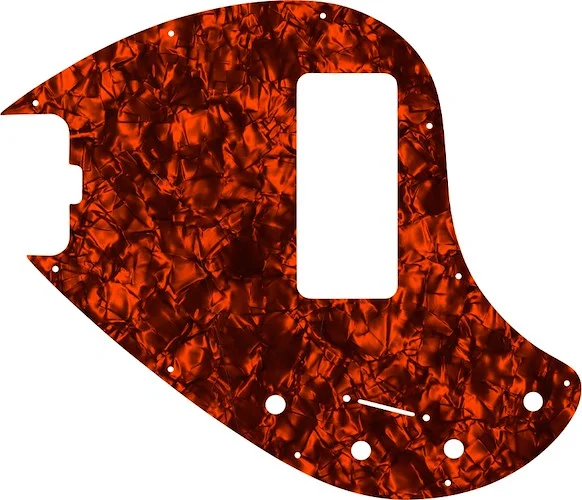 WD Custom Pickguard For Left Hand Music Man 5 String StingRay 5-H Through Neck Bass With Old Style Rounded Humbucker #28OP Orange Pearl/Black/White/Black