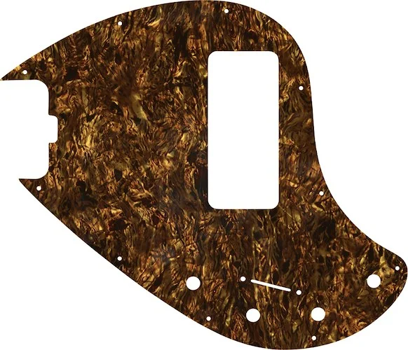 WD Custom Pickguard For Left Hand Music Man 5 String StingRay 5-H Through Neck Bass With Old Style Rounded Humbucker #28TBP Tortoise Brown Pearl