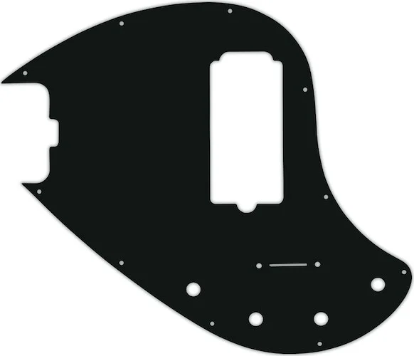 WD Custom Pickguard For Left Hand Music Man 5 String StingRay 5-H Through Neck Bass #01A Black Acrylic