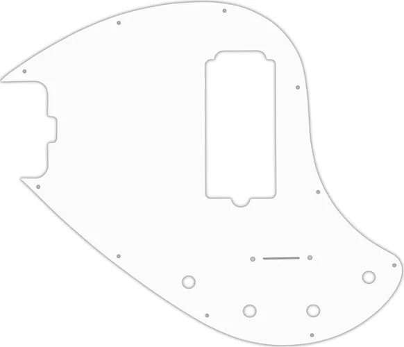 WD Custom Pickguard For Left Hand Music Man 5 String StingRay 5-H Through Neck Bass #02 White