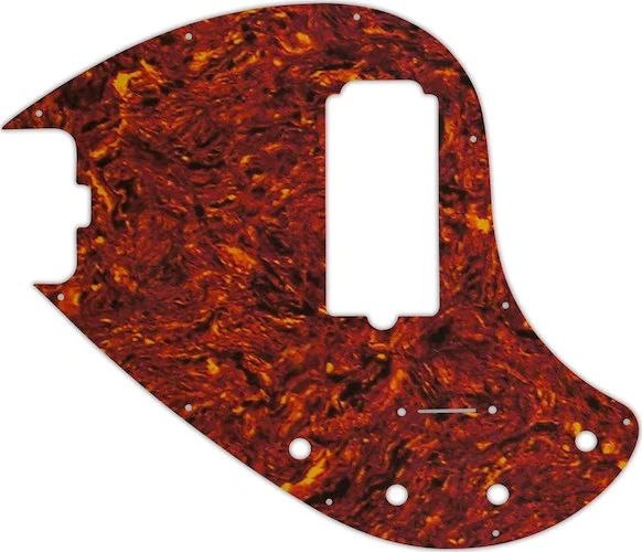 WD Custom Pickguard For Left Hand Music Man 5 String StingRay 5-H Through Neck Bass #05P Tortoise Shell/Parchm