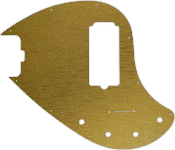 WD Custom Pickguard For Left Hand Music Man 5 String StingRay 5-H Through Neck Bass #14 Simulated Brushed Gold
