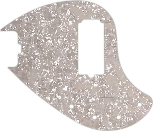 WD Custom Pickguard For Left Hand Music Man 5 String StingRay 5-H Through Neck Bass #28A Aged Pearl/White/Blac