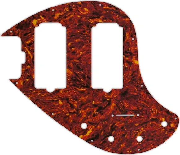 WD Custom Pickguard For Left Hand Music Man 5 String StingRay 5-HH Through Neck Bass #05W Tortoise Shell/White