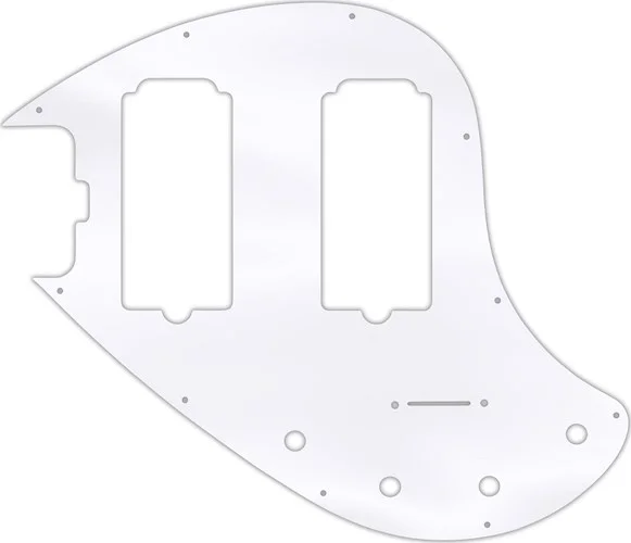 WD Custom Pickguard For Left Hand Music Man 5 String StingRay 5-HH Through Neck Bass #45T Clear Acrylic Thin