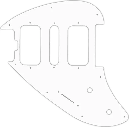 WD Custom Pickguard For Left Hand Music Man Silhouette #02 White