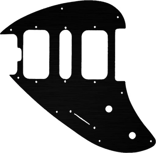 WD Custom Pickguard For Left Hand Music Man Silhouette #27 Simulated Black Anodized