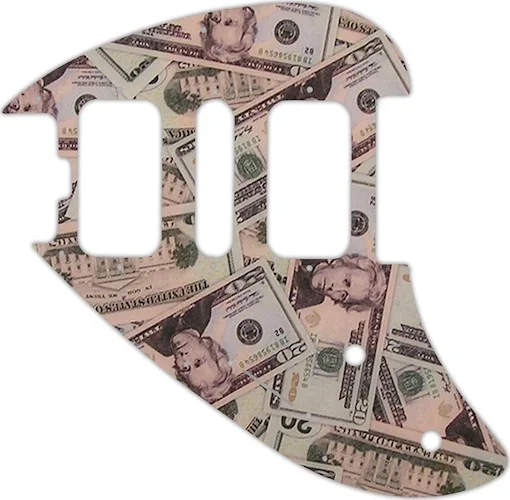WD Custom Pickguard For Left Hand Music Man Silhouette #G16 Money Graphic