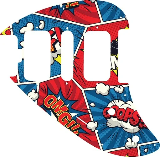 WD Custom Pickguard For Left Hand Music Man Silhouette #GCM01 Comic Book Graphic