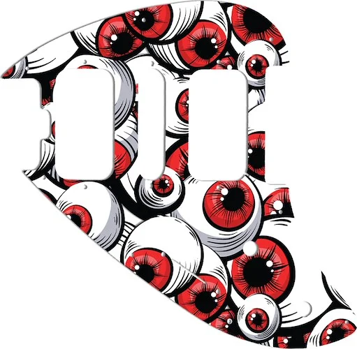 WD Custom Pickguard For Left Hand Music Man Silhouette #GHA01 Red Eye Graphic