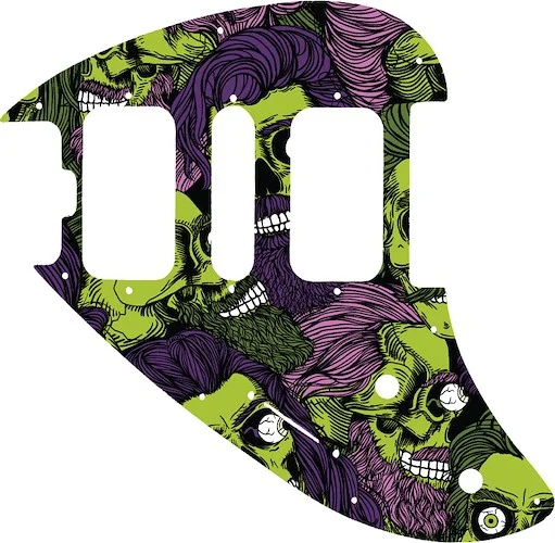 WD Custom Pickguard For Left Hand Music Man Silhouette #GHA02 Zombeard Graphic