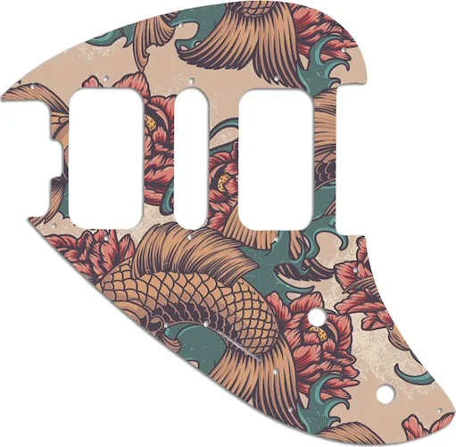 WD Custom Pickguard For Left Hand Music Man Silhouette #GT01 Koi Tattoo Graphic