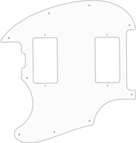 WD Custom Pickguard For Left Hand Music Man StingRay II #02T White Thin