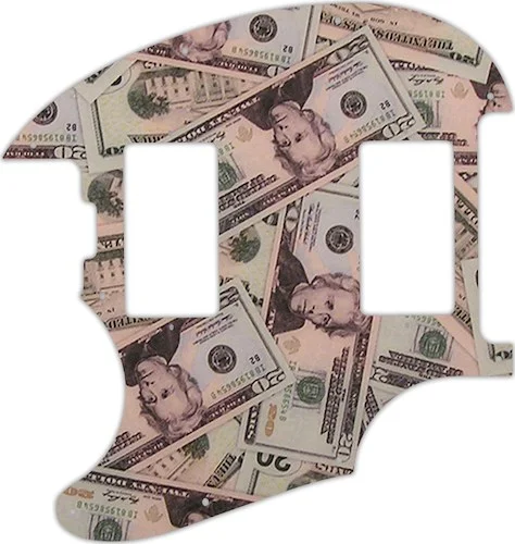 WD Custom Pickguard For Left Hand Music Man StingRay II #G16 Money Graphic