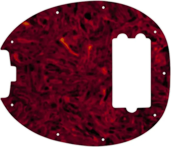 WD Custom Pickguard For Left Hand Music Man StingRay Classic Bass #05T Tortoise Shell Solid (Semi-Transparent)