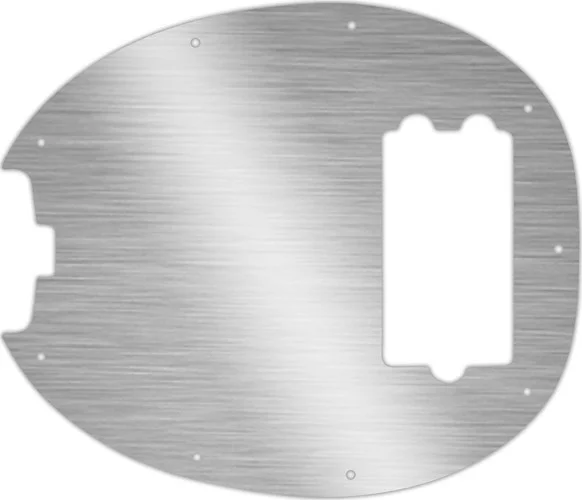 WD Custom Pickguard For Left Hand Music Man StingRay Classic Bass #13 Simulated Brushed Silver/Black PVC