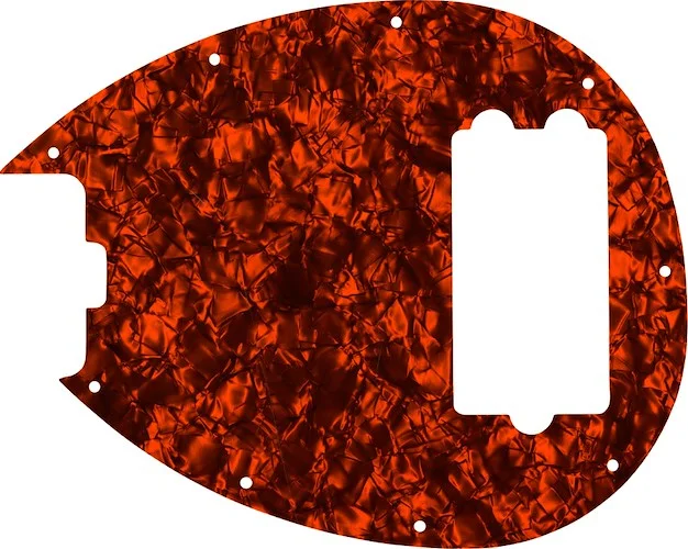 WD Custom Pickguard For Left Hand Music Man Sterling 4-H Bass #28OP Orange Pearl/Black/White/Black