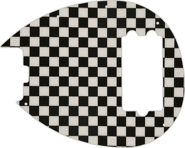 WD Custom Pickguard For Left Hand Music Man Sterling 4-H Bass #CK01 Checkerboard Graphic