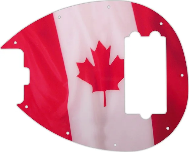 WD Custom Pickguard For Left Hand Music Man Sterling 4-H Bass #G11 Canadian Flag Graphic