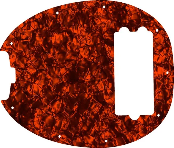 WD Custom Pickguard For Left Hand Music Man Old Smoothie 40th Anniversary StingRay Bass #28OP Orange Pearl/Black/White/Black