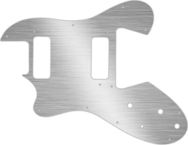 WD Custom Pickguard For Left Hand Ovation Viper #13 Simulated Brushed Silver/Black PVC