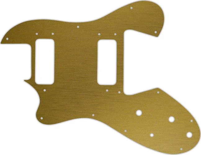 WD Custom Pickguard For Left Hand Ovation Viper #14 Simulated Brushed Gold/Black PVC