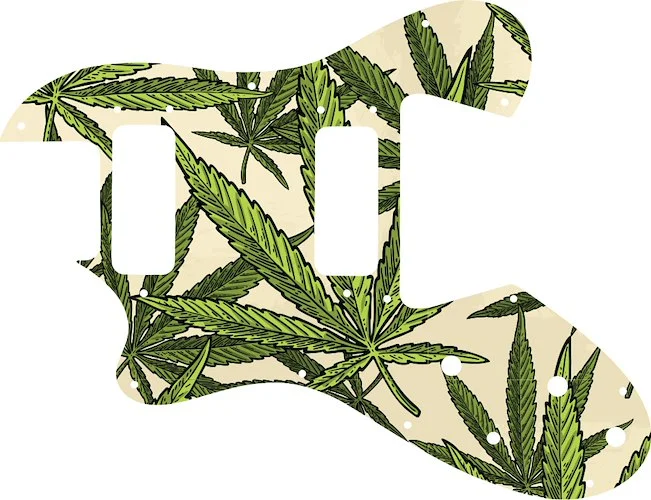 WD Custom Pickguard For Left Hand Ovation Viper #GC02 Cannabis Leaf Graphic