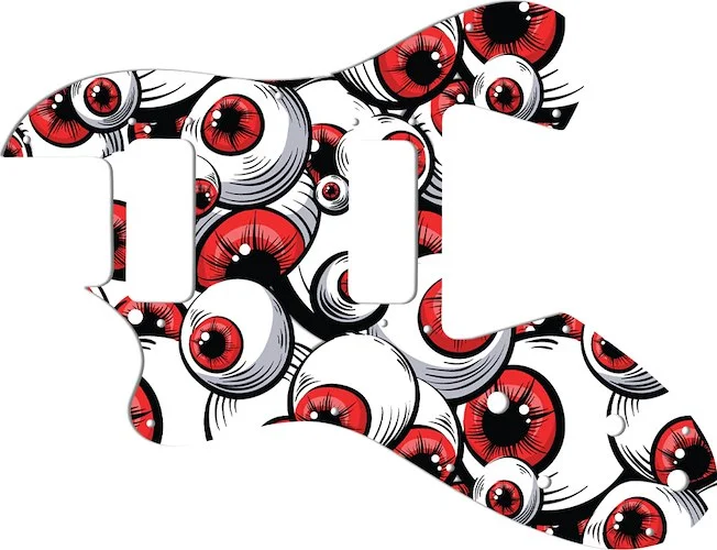 WD Custom Pickguard For Left Hand Ovation Viper #GHA01 Red Eye Graphic