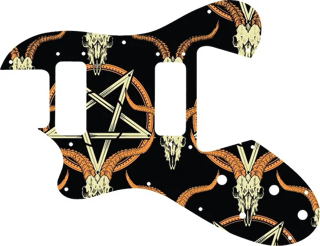 WD Custom Pickguard For Left Hand Ovation Viper #GOC01 Occult Goat Skull & Pentagram Graphic