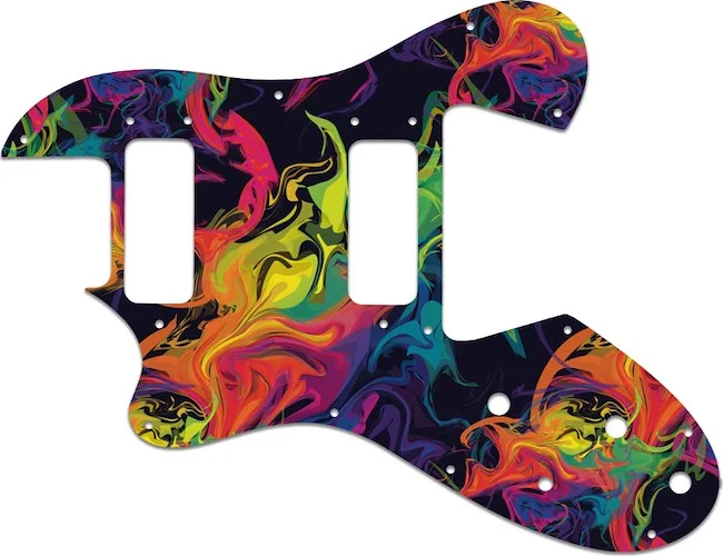 WD Custom Pickguard For Left Hand Ovation Viper #GP01 Rainbow Paint Swirl Graphic