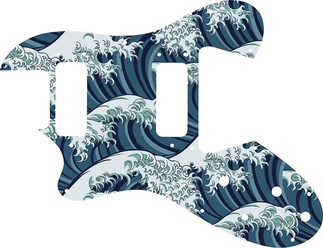 WD Custom Pickguard For Left Hand Ovation Viper #GT02 Japanese Wave Tattoo Graphic