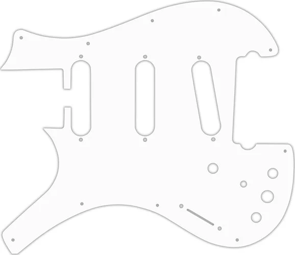 WD Custom Pickguard For Left Hand Parker 3 Single Coil Nitefly V1 #02T White Thin