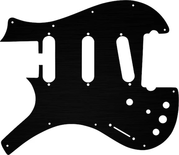 WD Custom Pickguard For Left Hand Parker 3 Single Coil Nitefly V1 #27 Simulated Black Anodized