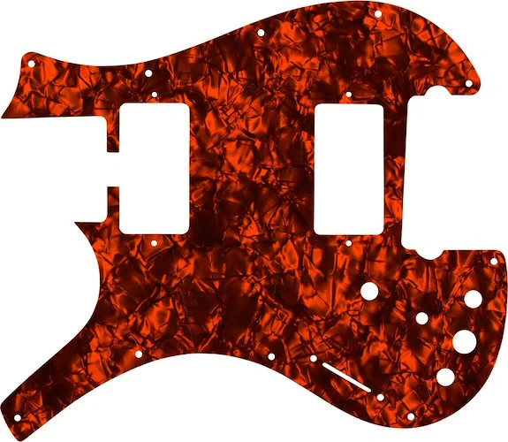 WD Custom Pickguard For Left Hand Parker Dual Humbucker Nitefly M #28OP Orange Pearl/Black/White/Black