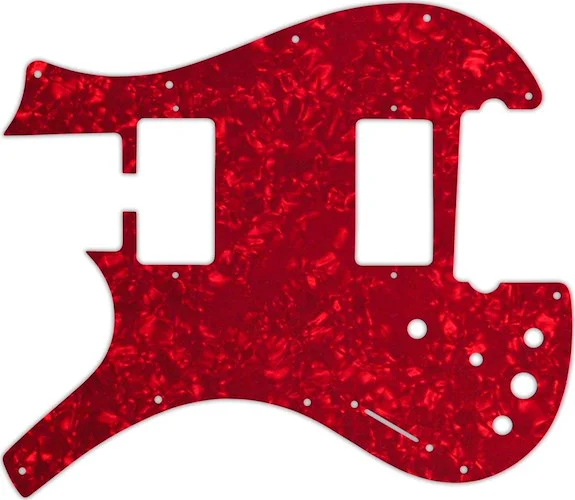 WD Custom Pickguard For Left Hand Parker Dual Humbucker Nitefly M #28R Red Pearl/White/Black/White