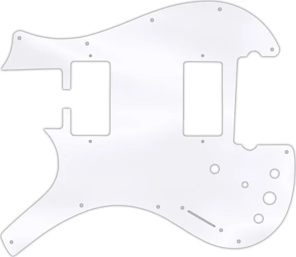 WD Custom Pickguard For Left Hand Parker Dual Humbucker Nitefly M #45T Clear Acrylic Thin