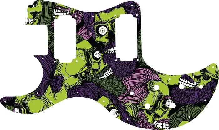 WD Custom Pickguard For Left Hand Peavey T-60 #GHA02 Zombeard Graphic