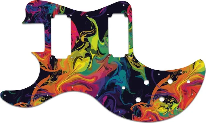 WD Custom Pickguard For Left Hand Peavey T-60 #GP01 Rainbow Paint Swirl Graphic