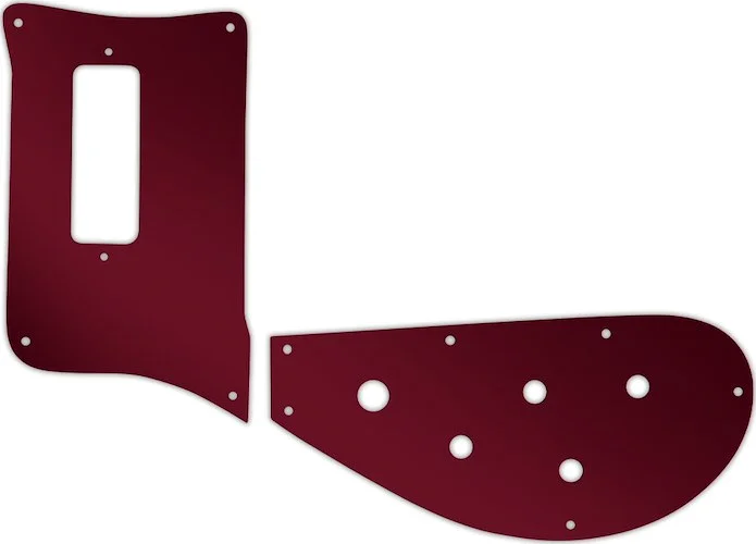 WD Custom Pickguard For Left Hand Rickenbacker 4003 Bass #10R Red Mirror