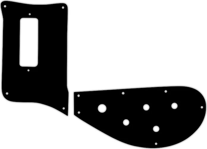 WD Custom Pickguard For Left Hand Rickenbacker 4003 Bass #39 Black/Black/Cream/Black