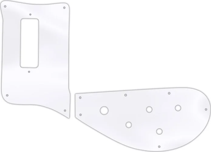 WD Custom Pickguard For Left Hand Rickenbacker 4003 Bass #45 Clear Acrylic