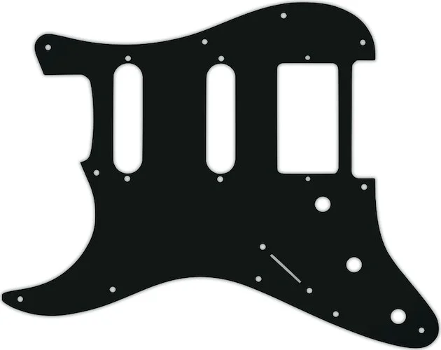 WD Custom Pickguard For Left Hand Single Humbucker, Dual Single Coil Fender Stratocaster #01A Black Acrylic