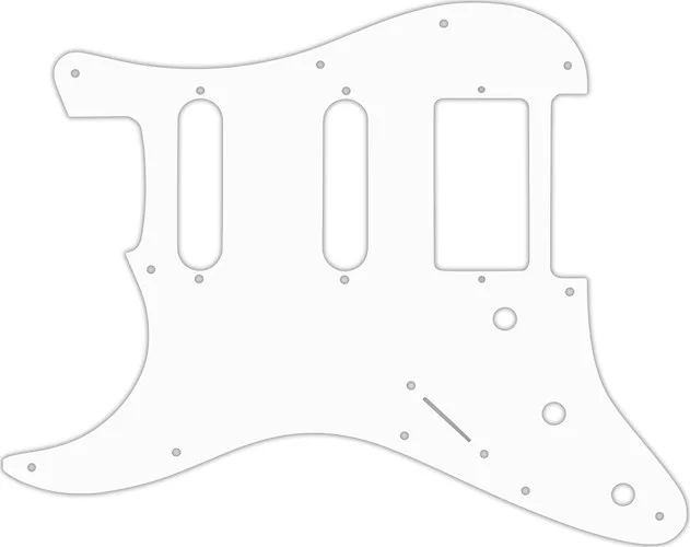 WD Custom Pickguard For Left Hand Single Humbucker, Dual Single Coil Fender Stratocaster #02 White