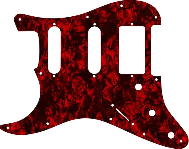 WD Custom Pickguard For Left Hand Single Humbucker, Dual Single Coil Fender Stratocaster #28DRP Dark Red Pearl/Black/White/Black